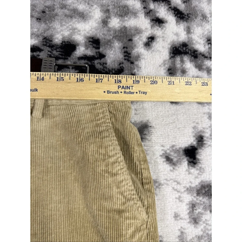 LL Bean Pants‎ Mens Size 36x32 Beige Corduroy Stretch Organic Cotton Preppy